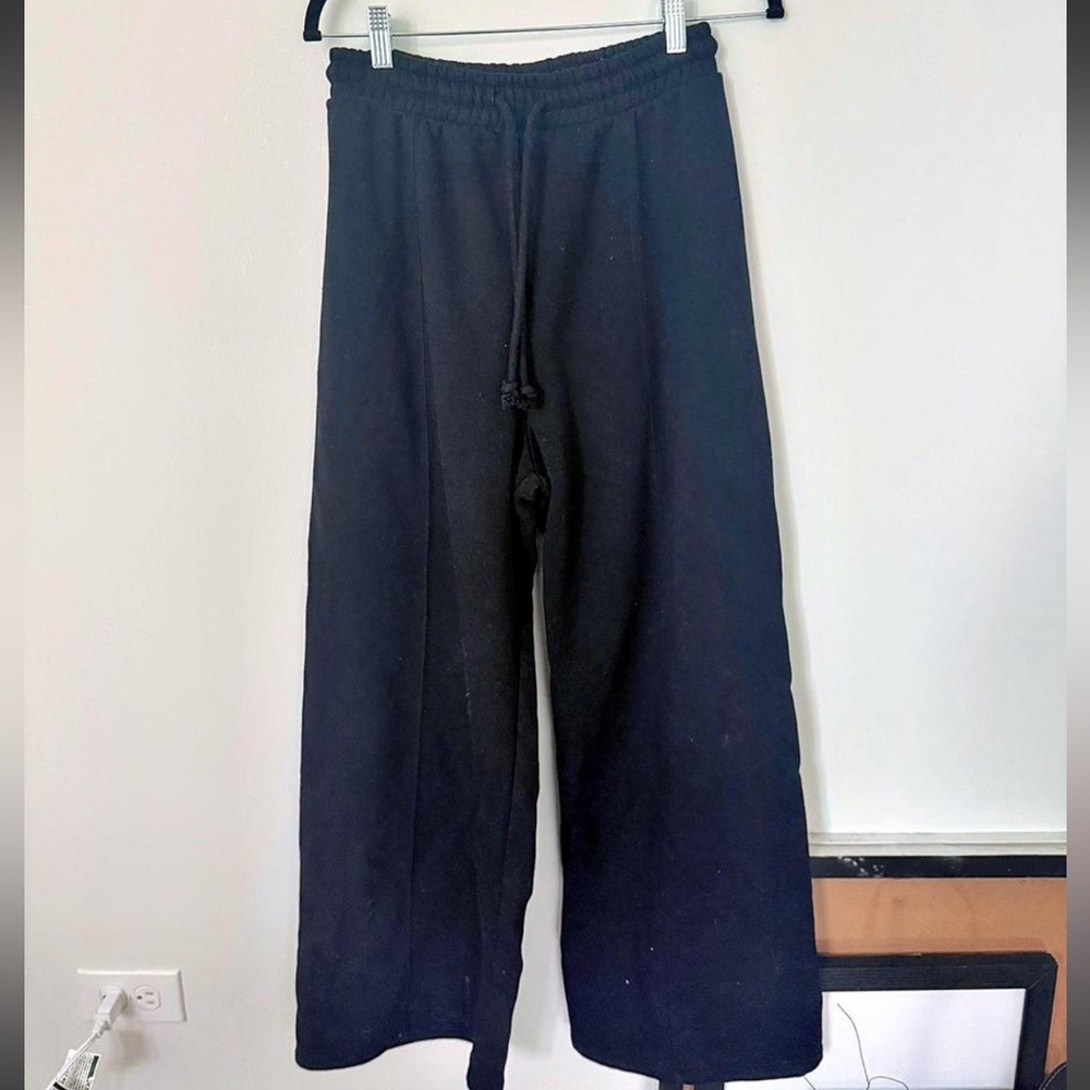 Zara Black Wide Leg Lounge Pants
